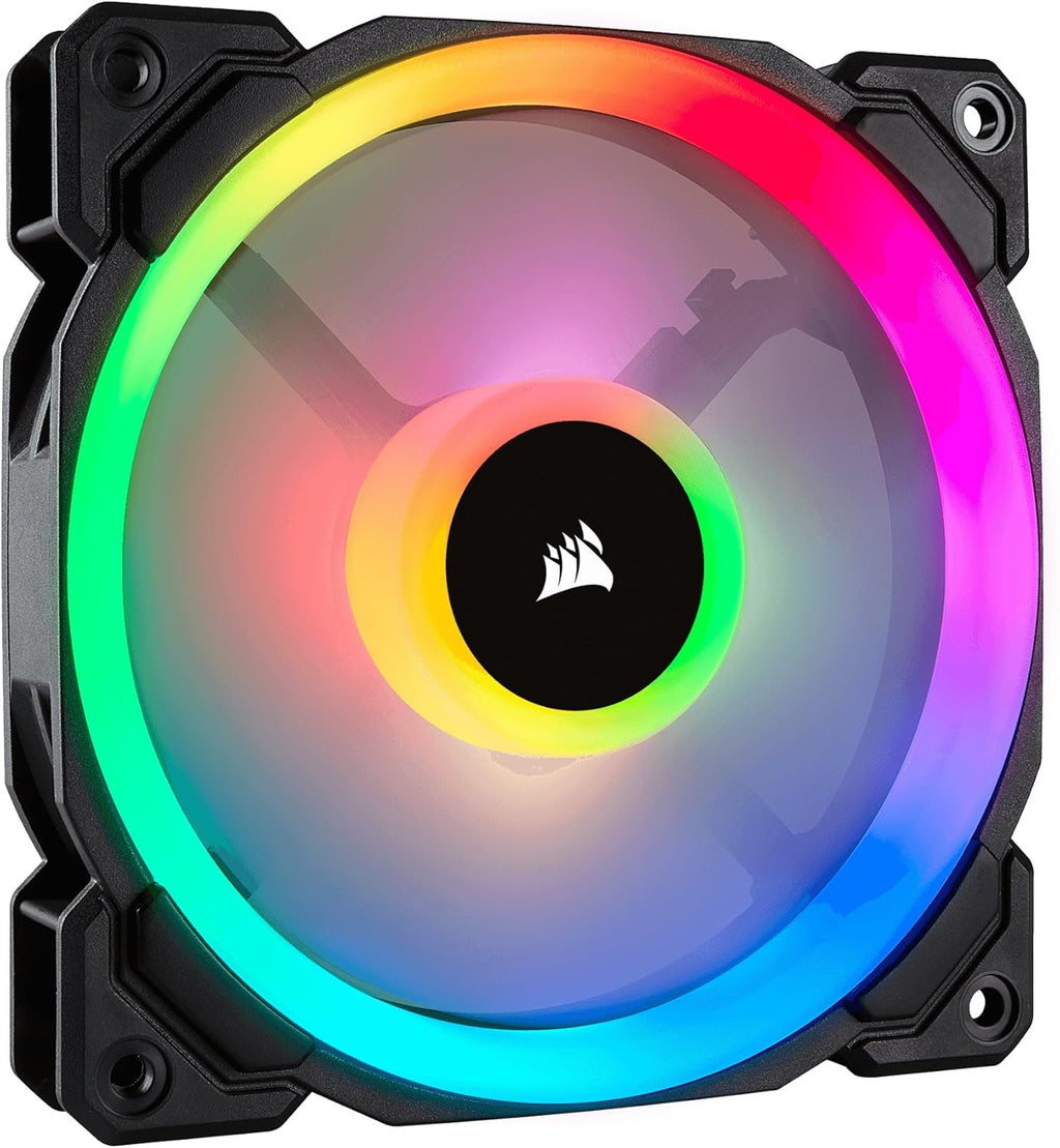 LL Series LL120 RGB 120Mm Dual Light Loop RGB LED PWM Fan 3 Fan Pack with Lighting Node Pro (CO-9050072-WW)
