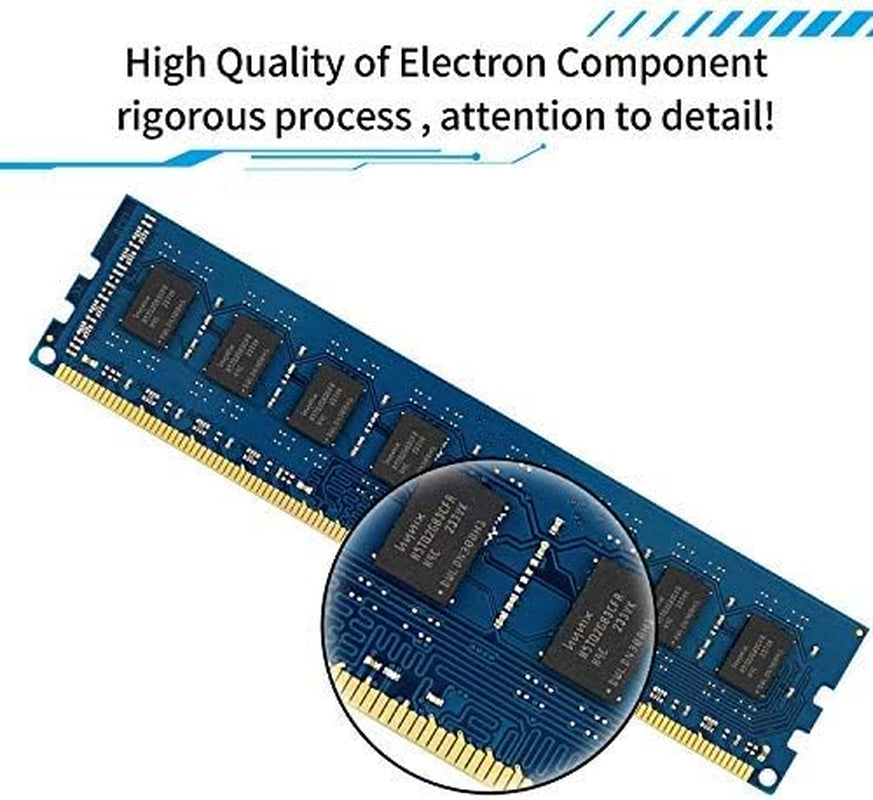 DDR3L 1600Mhz Udimm Ram 8GB Kit (4GBX2) PC3L-12800/PC3L-12800U 4GB CL11 240 Pin Non ECC Unbuffered 1.35V/1.5V Desktop Computer Memory Ram Module Upgrade