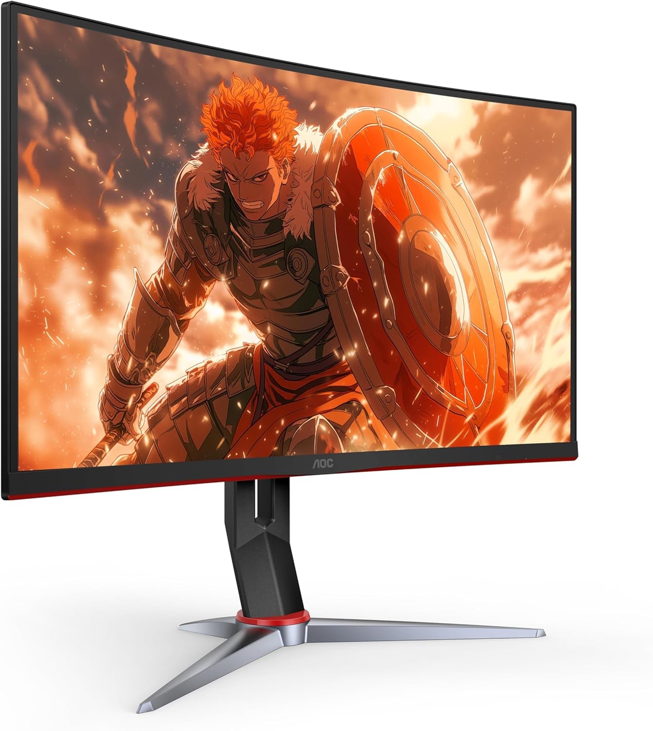 C27G2Z 27" Curved Frameless Ultra-Fast Gaming Monitor, FHD 1080P, 0.5Ms 240Hz, Freesync, 2 X HDMI 2.0, 1 X Display Port, Height Adjustable, Xbox PS5 Switch Ready, 3-Year Zero-Bright-Dot