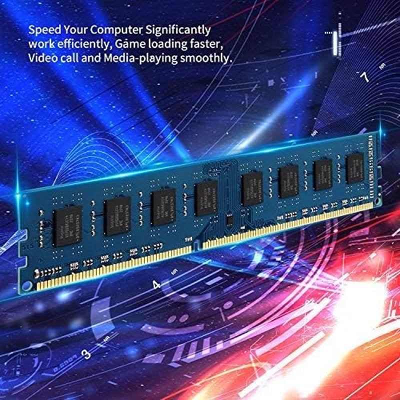 DDR3L 1600Mhz Udimm Ram 8GB Kit (4GBX2) PC3L-12800/PC3L-12800U 4GB CL11 240 Pin Non ECC Unbuffered 1.35V/1.5V Desktop Computer Memory Ram Module Upgrade