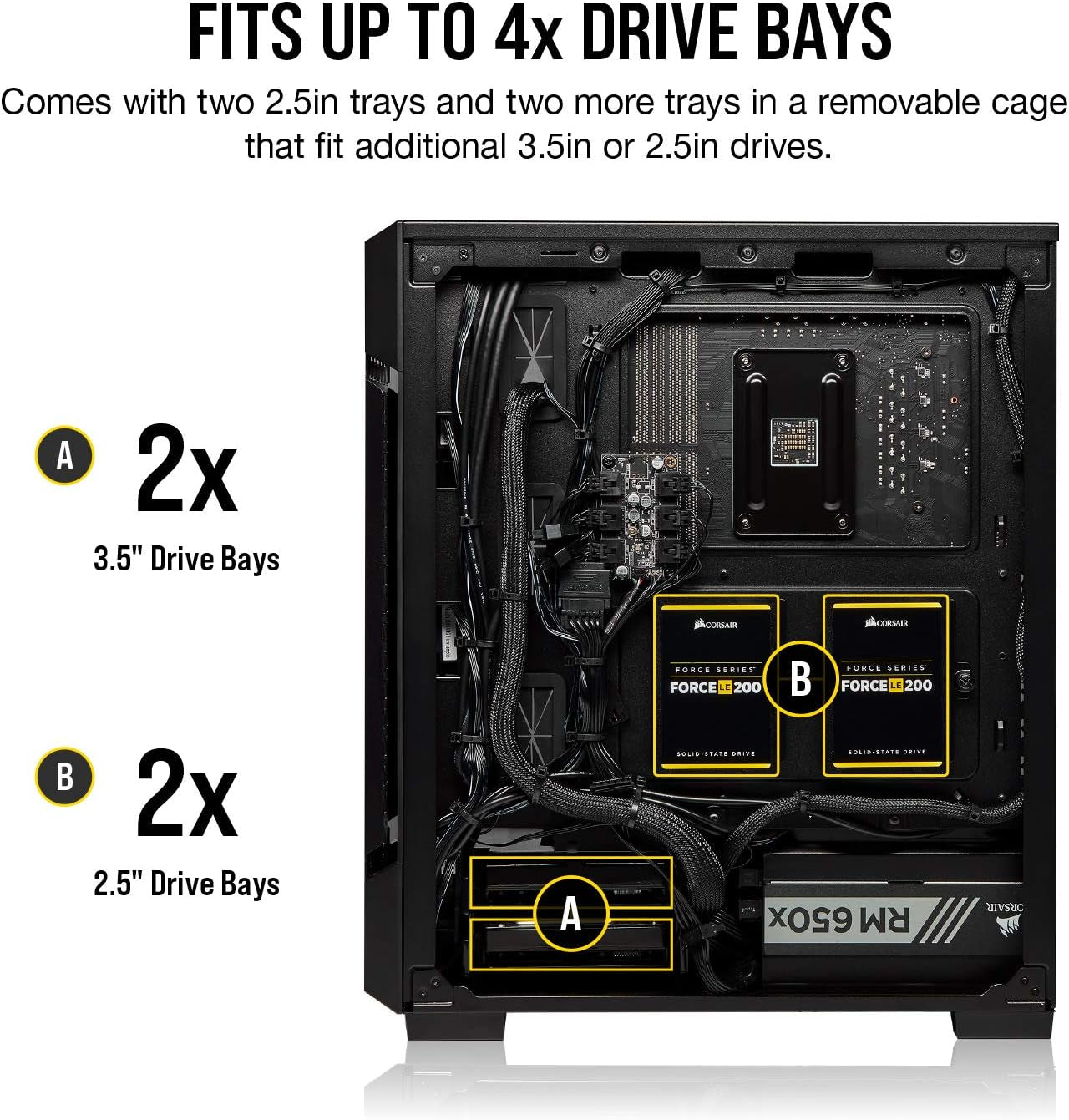 Icue 220T RGB Airflow Tempered Glass Mid-Tower Smart ATX Case - High Airflow - Three Included SP120 RGB PRO Fans - Black
