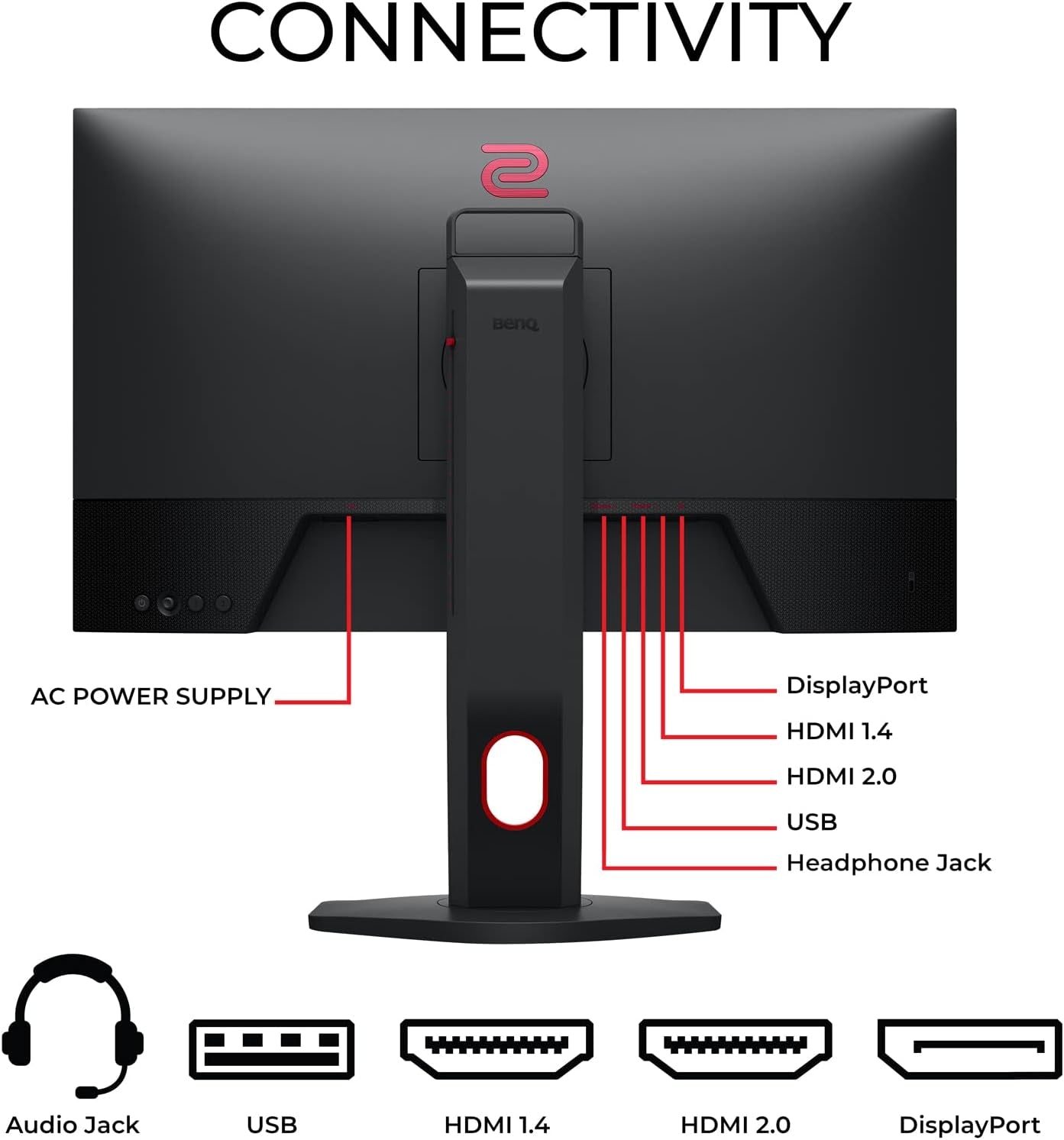 Zowie XL2411K 24-Inch 144Hz Gaming Monitor | 1080P | Smaller Base | Ergonomic Stand | XL Setting to Share | Customizable Quick Menu | Dyac | 120Hz Compatible for PS5 and Xbox Series X