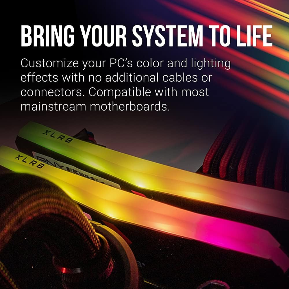 XLR8 Gaming 16GB (2X8Gb) DDR4 DRAM 3200Mhz (PC4-25600) CL16 1.35V RGB Dual Channel Desktop (DIMM) Memory – MD16GK2D4320016XRGB