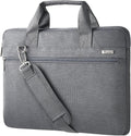 Laptop Bag 17 17.3 Inch, 360° Protective Laptop Case Sleeve with Shoulder Strap Compatible with 17-18 Inch Lenovo Asus Acer Dell Hp, Waterproof Computer Bag Slim Briefcase for Men Women, Grey