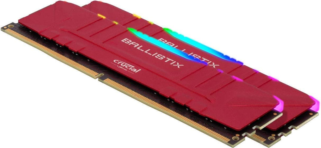Crucial  RGB BL2K8G30C15U4RL 3000 Mhz, DDR4, DRAM, Desktop Gaming Memory Kit, 16GB (8GB X2), CL15, Red