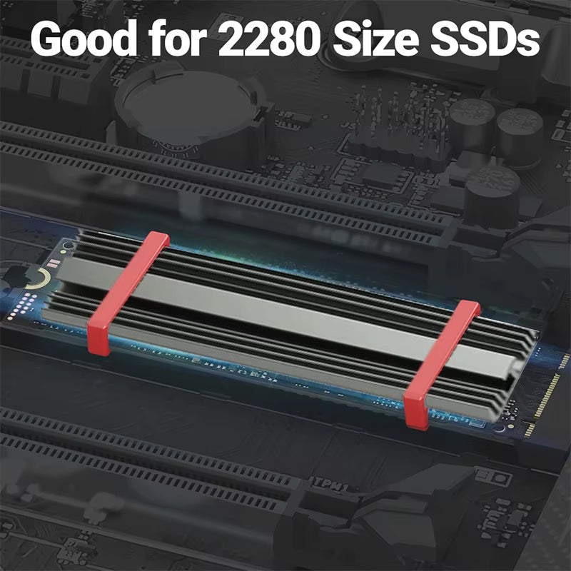 M.2 SSD Heatsink M2 2280 Solid State Hard Disk Aluminum Heatsink Gasket with Thermal Silicone Pad PS5 Desktop PC