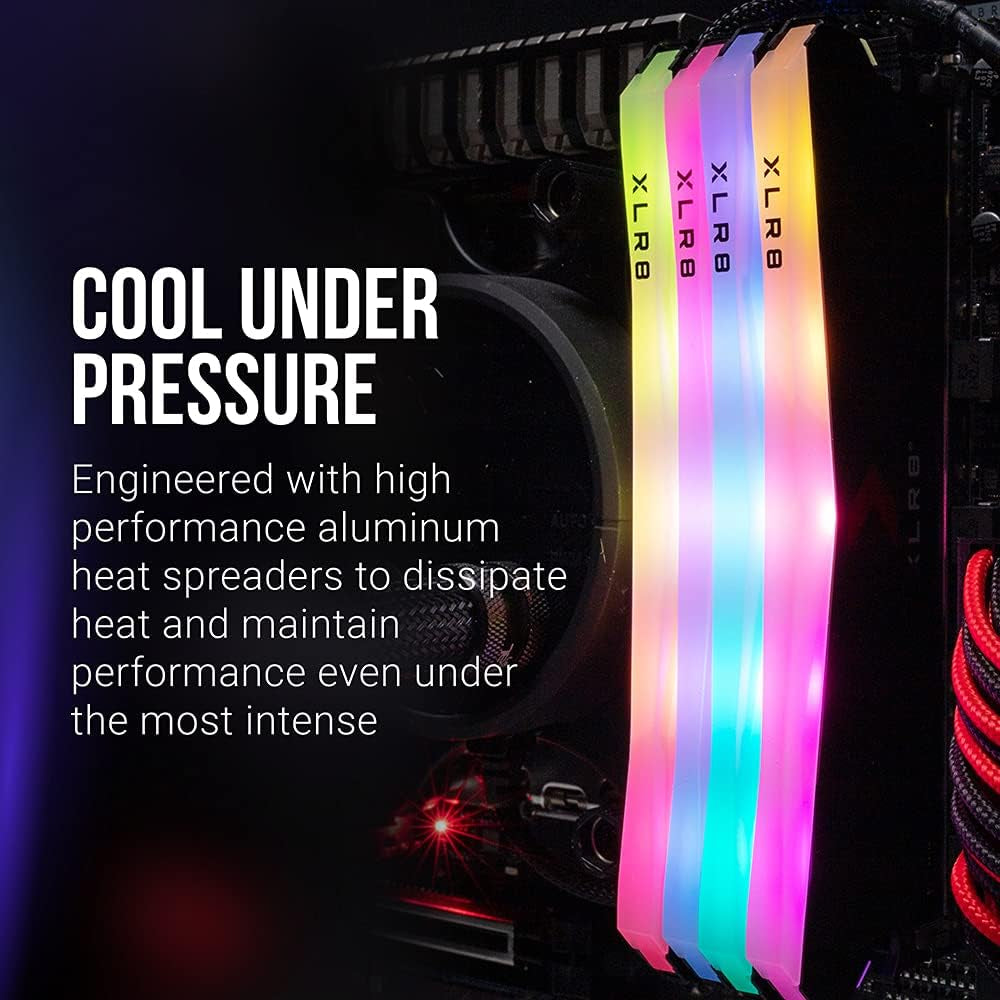 XLR8 Gaming 16GB (2X8Gb) DDR4 DRAM 3200Mhz (PC4-25600) CL16 1.35V RGB Dual Channel Desktop (DIMM) Memory – MD16GK2D4320016XRGB