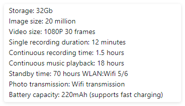 Gafas Inteligentes con Cámara AI
